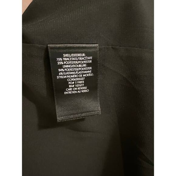 Alice + Olivia Lita Cowl Back Mini Dress Large Black Satin Draped Open Back Chic - Picture 9 of 16